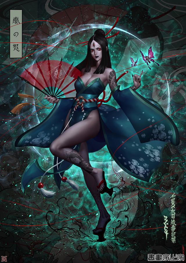 日风唯美插画，暗黑风格画面也能呈现出妖异浪漫和华丽繁复的视觉-4.jpg