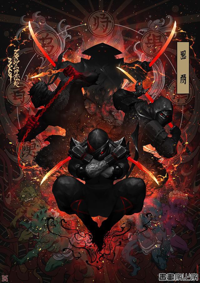 日风唯美插画，暗黑风格画面也能呈现出妖异浪漫和华丽繁复的视觉-20.jpg