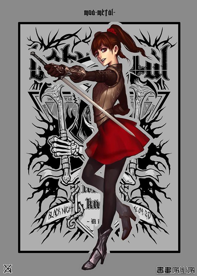 日风唯美插画，暗黑风格画面也能呈现出妖异浪漫和华丽繁复的视觉-23.jpg