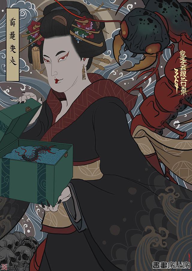 日风唯美插画，暗黑风格画面也能呈现出妖异浪漫和华丽繁复的视觉-21.jpg