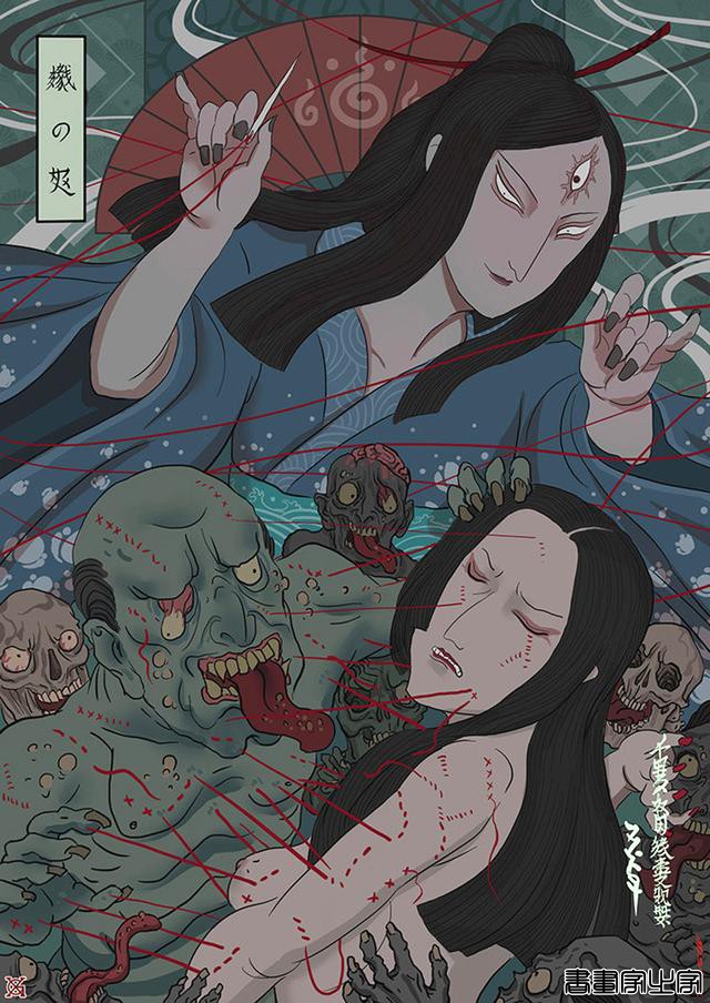 日风唯美插画，暗黑风格画面也能呈现出妖异浪漫和华丽繁复的视觉-30.jpg