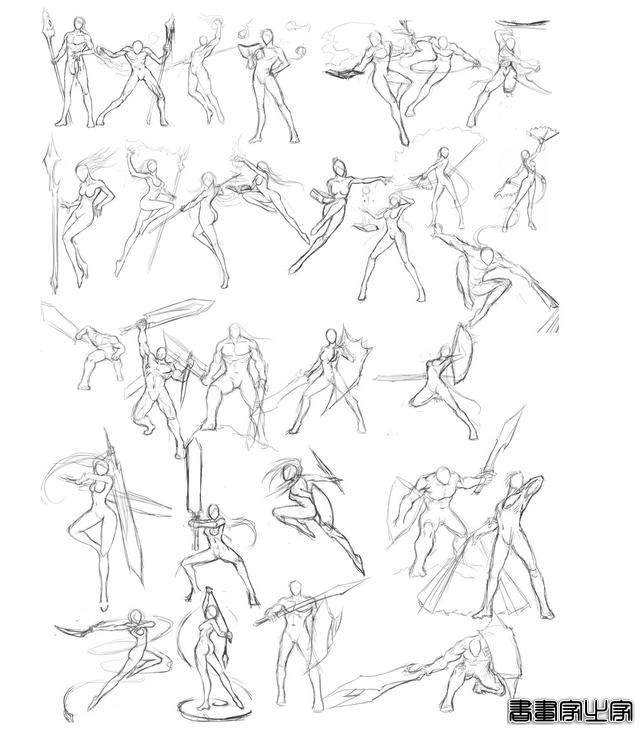 人体动作插画设计没灵感？送你8500套人体动态动作参考图，真香-12.jpg