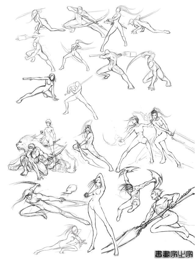 人体动作插画设计没灵感？送你8500套人体动态动作参考图，真香-13.jpg