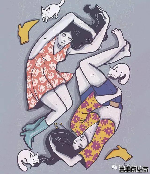 插画丨满满幸福感的日常手绘，线条简单干净，而略浓重的色彩更显画风的憨厚感-4.jpg
