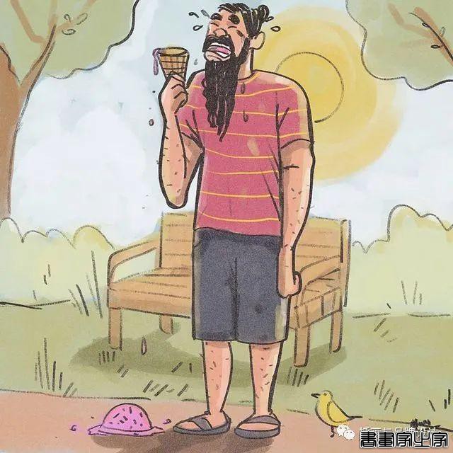 插画丨满满幸福感的日常手绘，线条简单干净，而略浓重的色彩更显画风的憨厚感-26.jpg