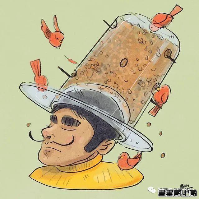 插画丨满满幸福感的日常手绘，线条简单干净，而略浓重的色彩更显画风的憨厚感-28.jpg