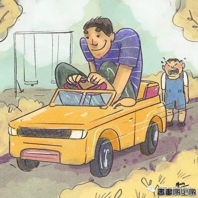 插画丨满满幸福感的日常手绘，线条简单干净，而略浓重的色彩更显画风的憨厚感-34.jpg