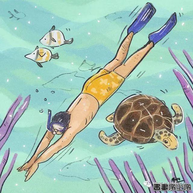插画丨满满幸福感的日常手绘，线条简单干净，而略浓重的色彩更显画风的憨厚感-35.jpg