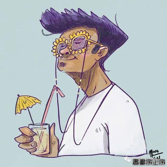 插画丨满满幸福感的日常手绘，线条简单干净，而略浓重的色彩更显画风的憨厚感-38.jpg