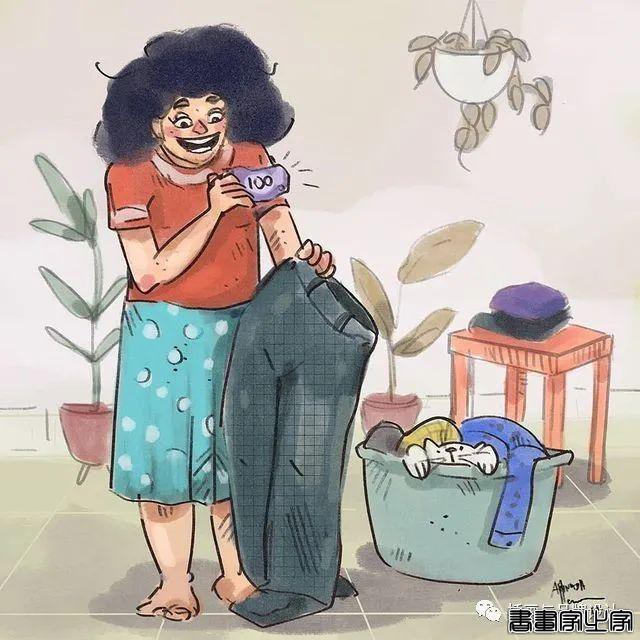 插画丨满满幸福感的日常手绘，线条简单干净，而略浓重的色彩更显画风的憨厚感-51.jpg