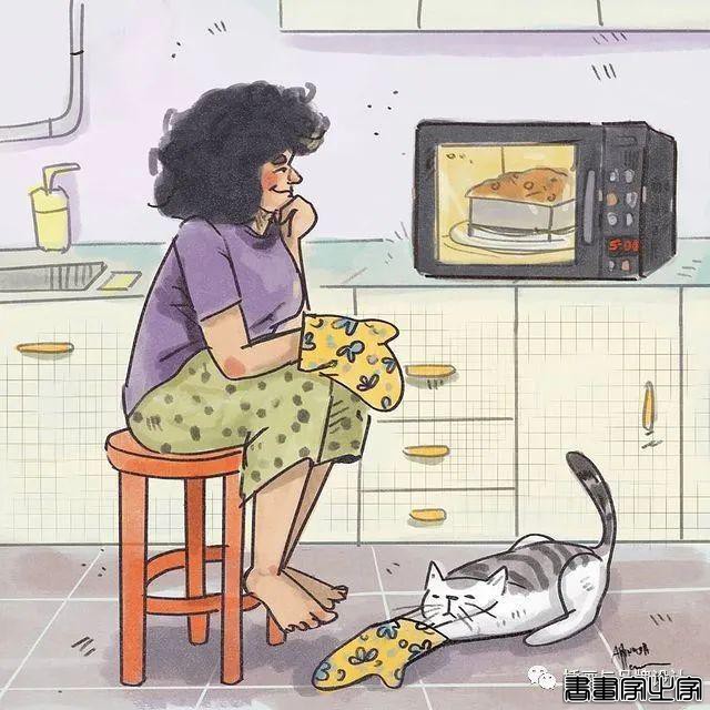 插画丨满满幸福感的日常手绘，线条简单干净，而略浓重的色彩更显画风的憨厚感-53.jpg