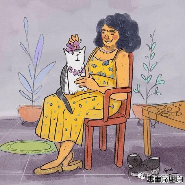 插画丨满满幸福感的日常手绘，线条简单干净，而略浓重的色彩更显画风的憨厚感-54.jpg