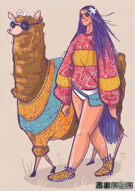 插画丨满满幸福感的日常手绘，线条简单干净，而略浓重的色彩更显画风的憨厚感-62.jpg
