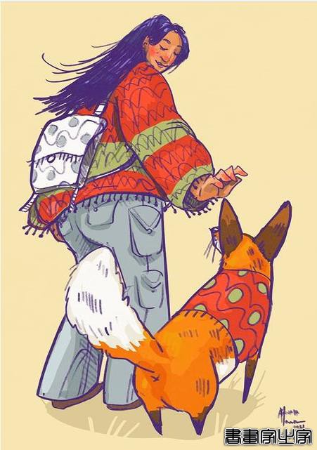 插画丨满满幸福感的日常手绘，线条简单干净，而略浓重的色彩更显画风的憨厚感-68.jpg