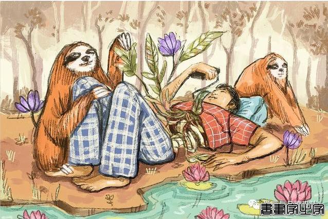 插画丨满满幸福感的日常手绘，线条简单干净，而略浓重的色彩更显画风的憨厚感-75.jpg