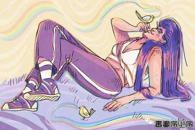 插画丨满满幸福感的日常手绘，线条简单干净，而略浓重的色彩更显画风的憨厚感-82.jpg