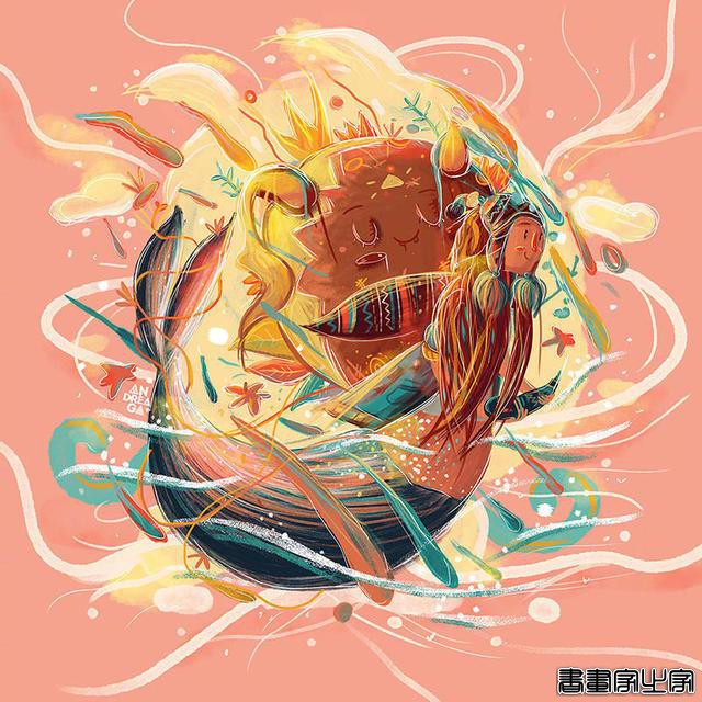 童趣的手绘插画，极具想象力的构图，近似相同的色彩-6.jpg
