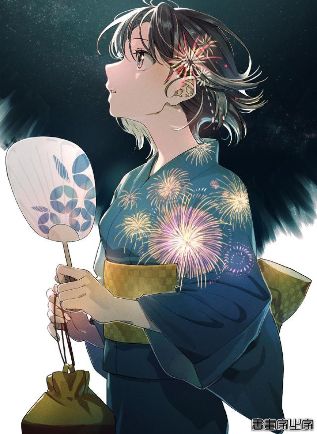 美！温柔可人的人物手绘插画，简练的线稿色彩-10.jpg