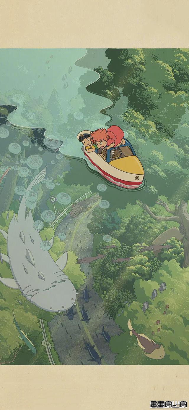 清新治愈风壁纸，宫崎骏动漫插画-10.jpg