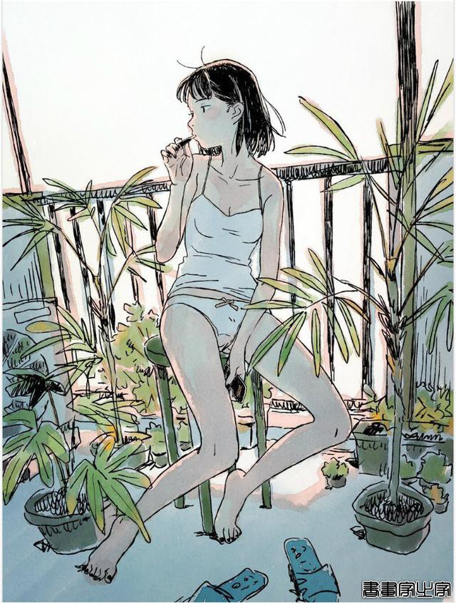 童话般清新治愈系的人物手绘插画，清新舒适的画风-5.jpg
