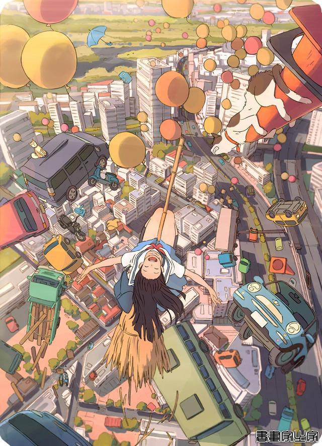 童话般清新治愈系的人物手绘插画，清新舒适的画风-20.jpg