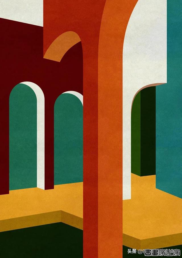 「插画欣赏」伦敦女艺术家的极简风建筑插画——简洁抽象-7.jpg