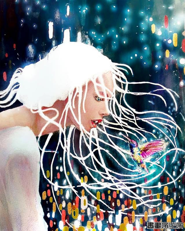 寂静宇宙中的明眸：色彩与金箔的交融，插画家卡法西斯的神话四季-29.jpg