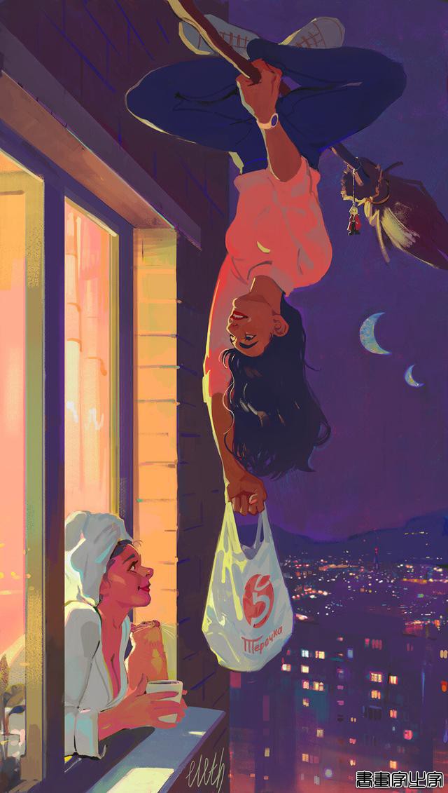 有趣超逗的人物细节，插画的配色光感也太好看了吧-6.jpg