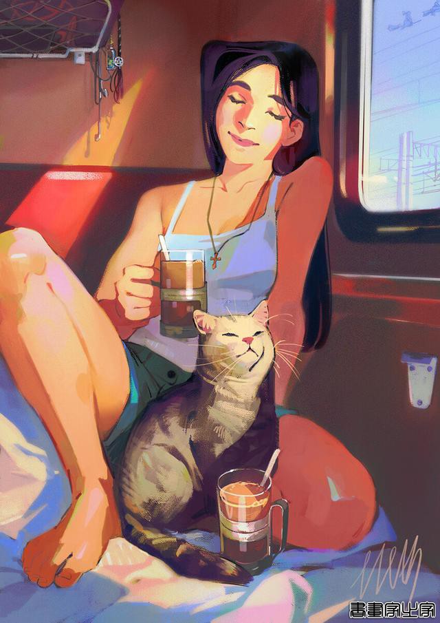 有趣超逗的人物细节，插画的配色光感也太好看了吧-7.jpg
