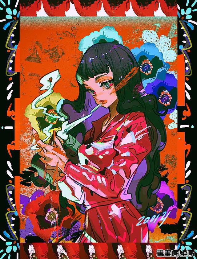 惊艳的荧光酸性感觉的插画-7.jpg
