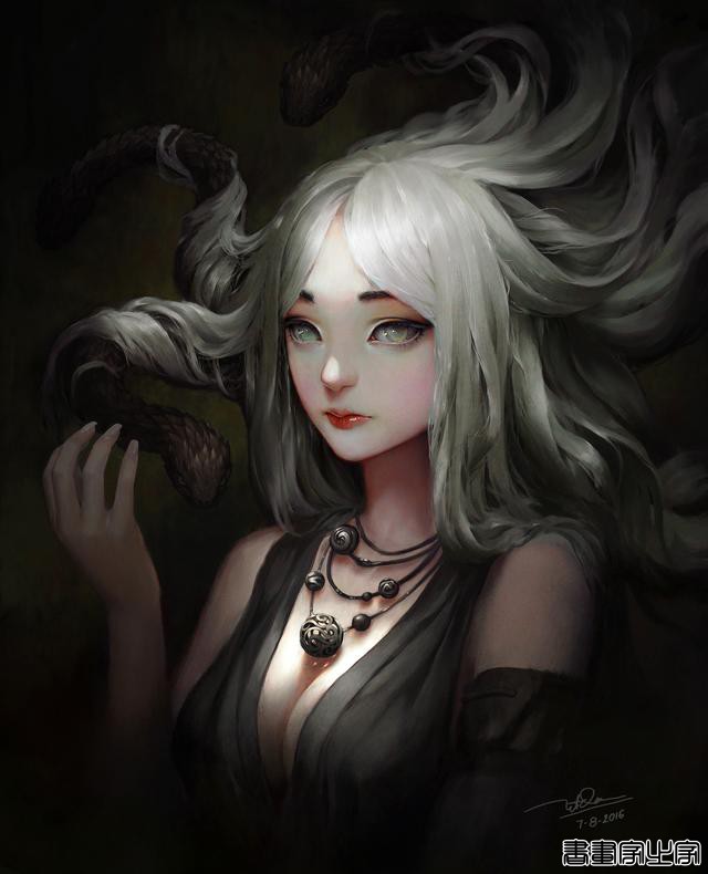 画风唯美，人物灵气十足，五官精致的女性动漫同人、墨笔插画欣赏-12.jpg
