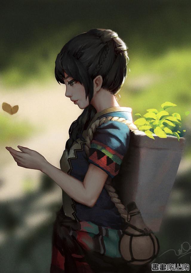 画风唯美，人物灵气十足，五官精致的女性动漫同人、墨笔插画欣赏-19.jpg