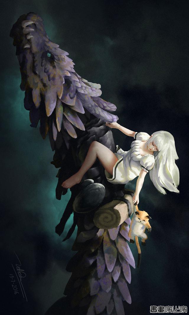 画风唯美，人物灵气十足，五官精致的女性动漫同人、墨笔插画欣赏-22.jpg