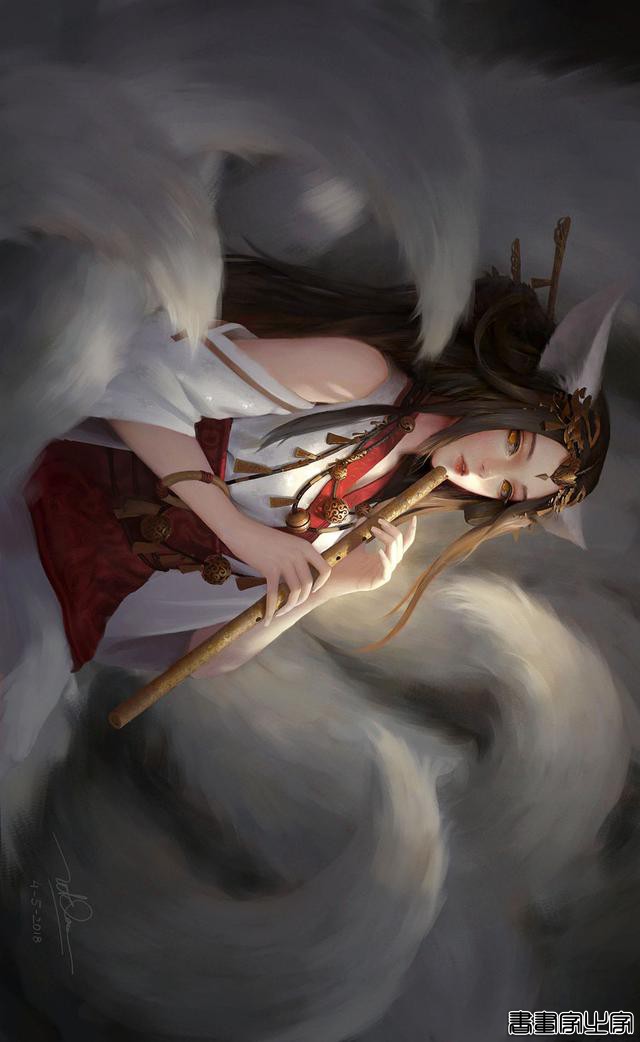 画风唯美，人物灵气十足，五官精致的女性动漫同人、墨笔插画欣赏-35.jpg