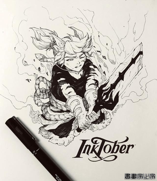 画风唯美，人物灵气十足，五官精致的女性动漫同人、墨笔插画欣赏-67.jpg