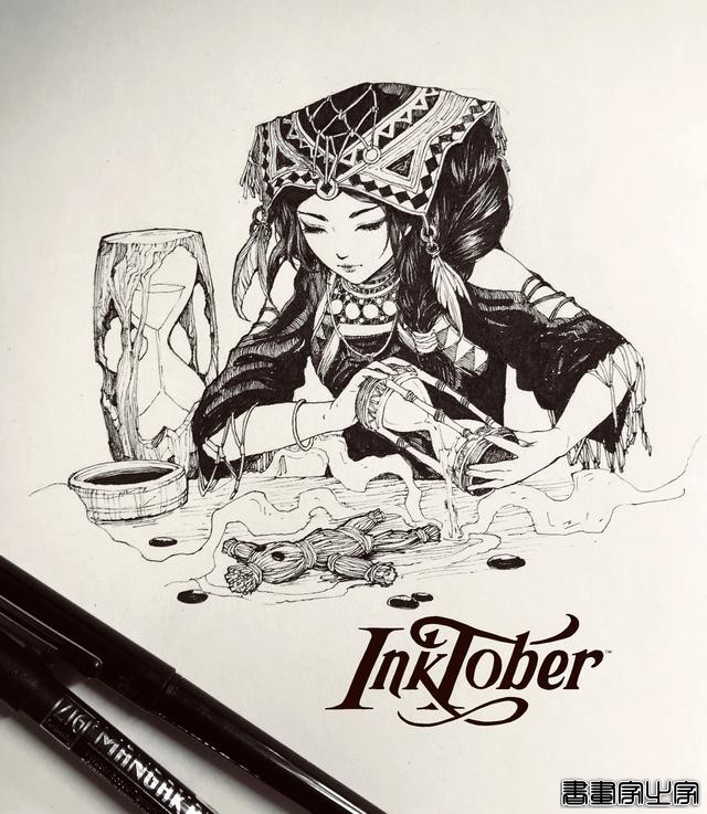 画风唯美，人物灵气十足，五官精致的女性动漫同人、墨笔插画欣赏-66.jpg