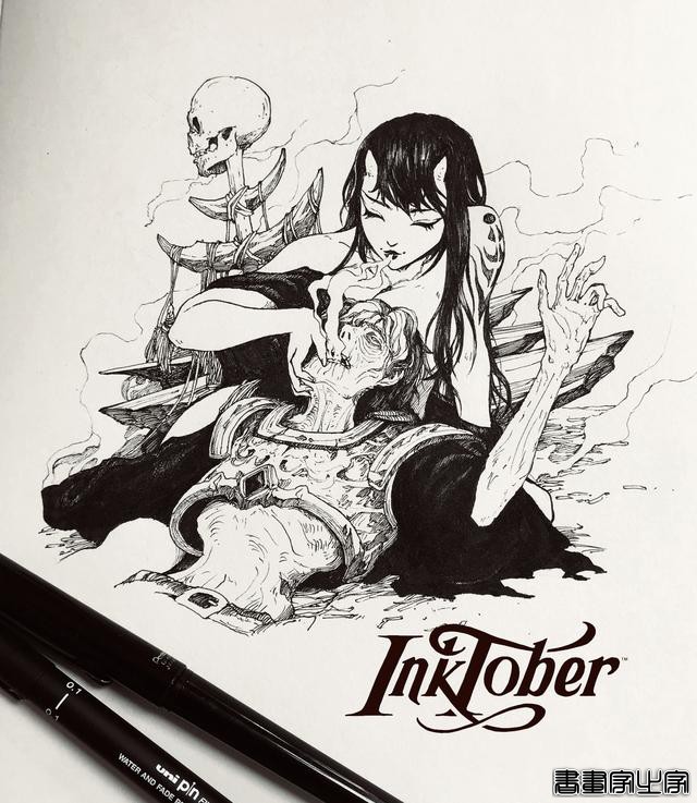 画风唯美，人物灵气十足，五官精致的女性动漫同人、墨笔插画欣赏-68.jpg