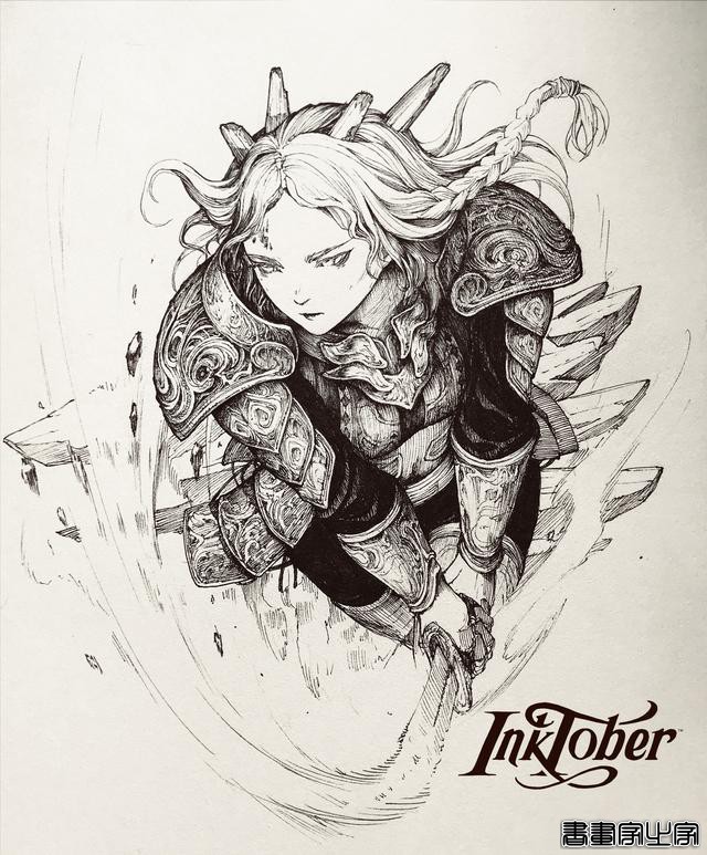 画风唯美，人物灵气十足，五官精致的女性动漫同人、墨笔插画欣赏-75.jpg
