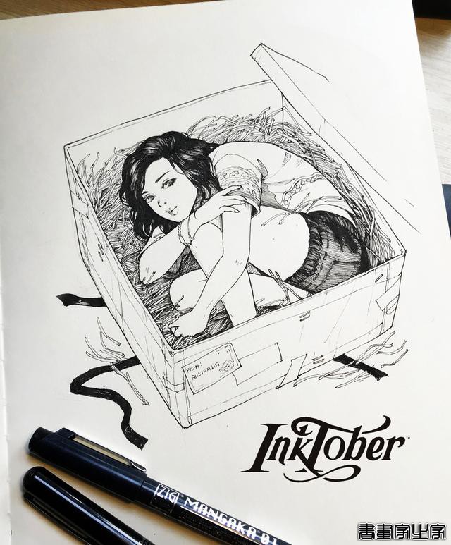 画风唯美，人物灵气十足，五官精致的女性动漫同人、墨笔插画欣赏-80.jpg