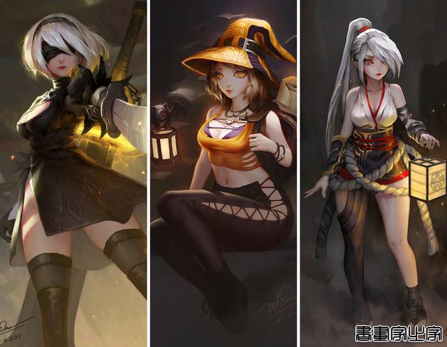 画风唯美，人物灵气十足，五官精致的女性动漫同人、墨笔插画欣赏-83.jpg