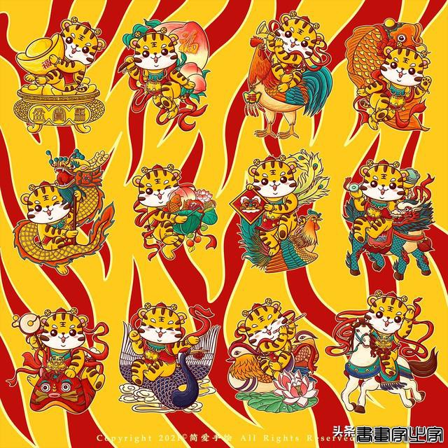 2022喜庆又惹人爱的春节插画，收藏起来过年用-10.jpg