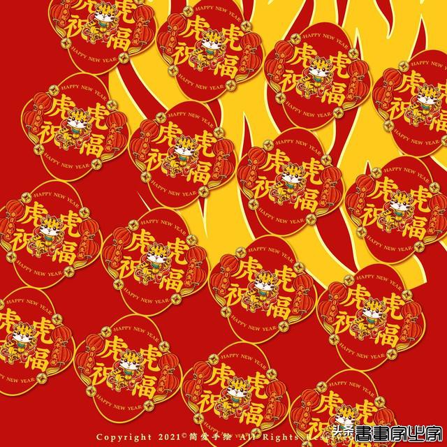 2022喜庆又惹人爱的春节插画，收藏起来过年用-12.jpg