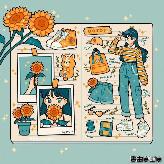 插画分享｜可爱适合当手帐的图案-13.jpg