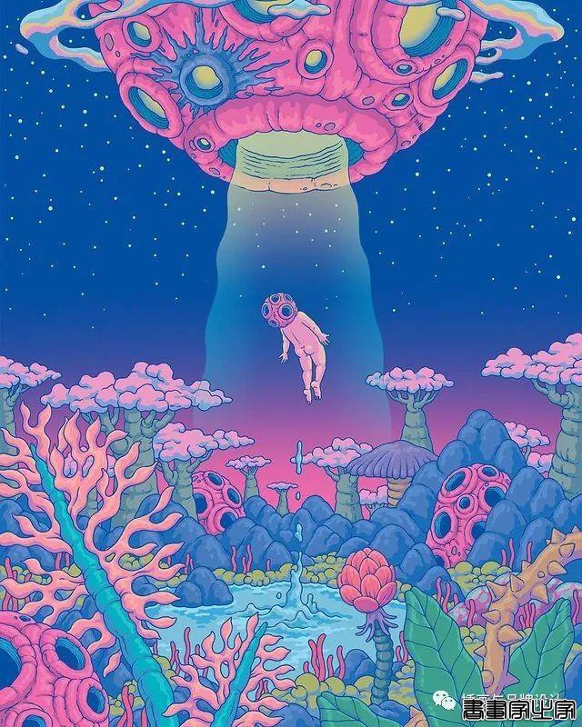 插画丨惊叹了视觉的超现实景观插画，从宏观到微观以超梦幻的形式展现生命的形式-7.jpg