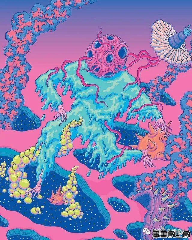 插画丨惊叹了视觉的超现实景观插画，从宏观到微观以超梦幻的形式展现生命的形式-6.jpg