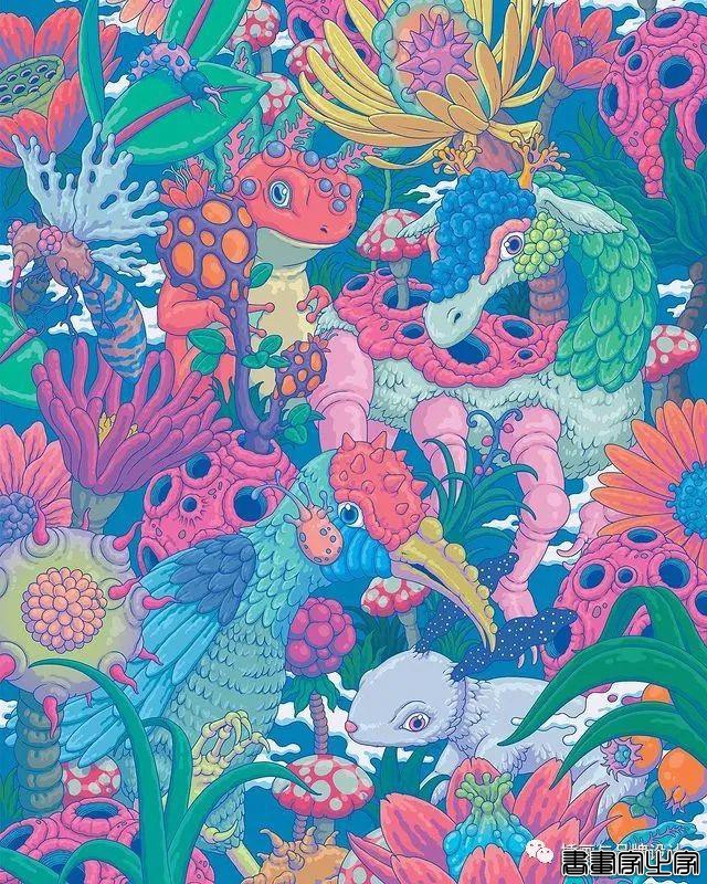 插画丨惊叹了视觉的超现实景观插画，从宏观到微观以超梦幻的形式展现生命的形式-8.jpg