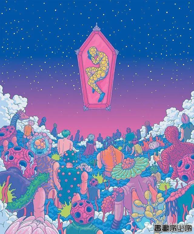 插画丨惊叹了视觉的超现实景观插画，从宏观到微观以超梦幻的形式展现生命的形式-9.jpg