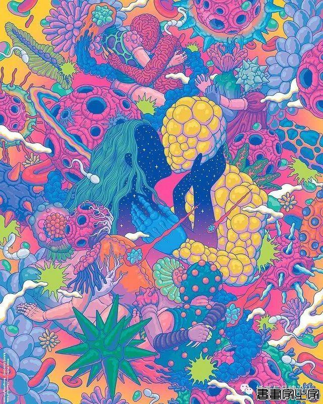 插画丨惊叹了视觉的超现实景观插画，从宏观到微观以超梦幻的形式展现生命的形式-12.jpg