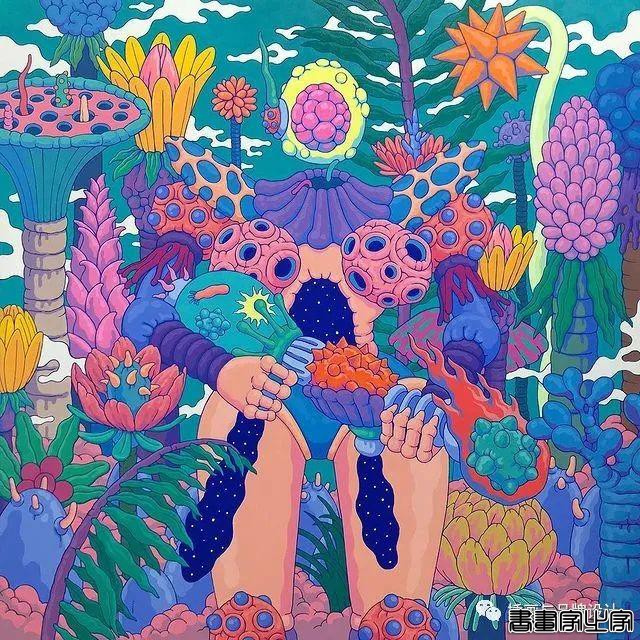 插画丨惊叹了视觉的超现实景观插画，从宏观到微观以超梦幻的形式展现生命的形式-11.jpg