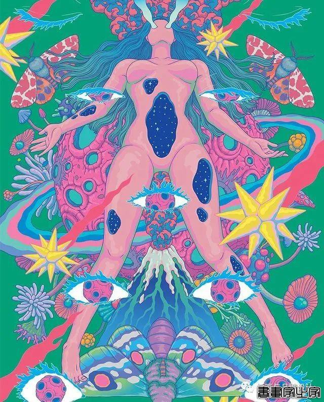 插画丨惊叹了视觉的超现实景观插画，从宏观到微观以超梦幻的形式展现生命的形式-13.jpg